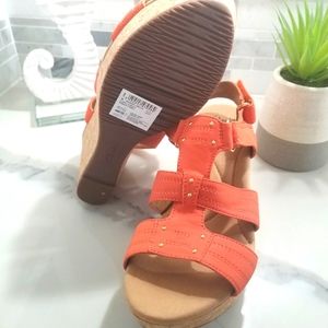 Brand New Coral Nubuck Wedges from Clarks